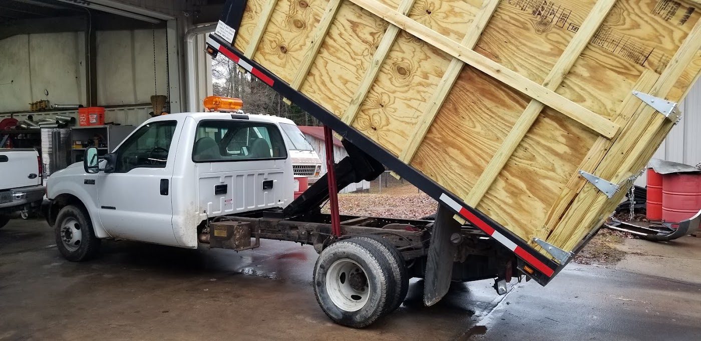 Work truck with dump bed